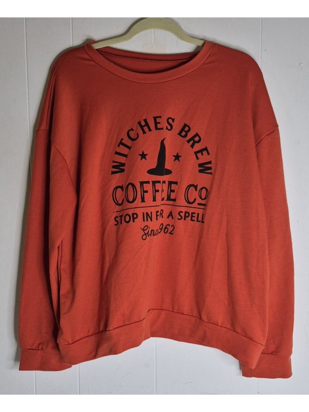 Coffee Co. Witches Brew Red Pullover Sweatshirt Women's Size XL